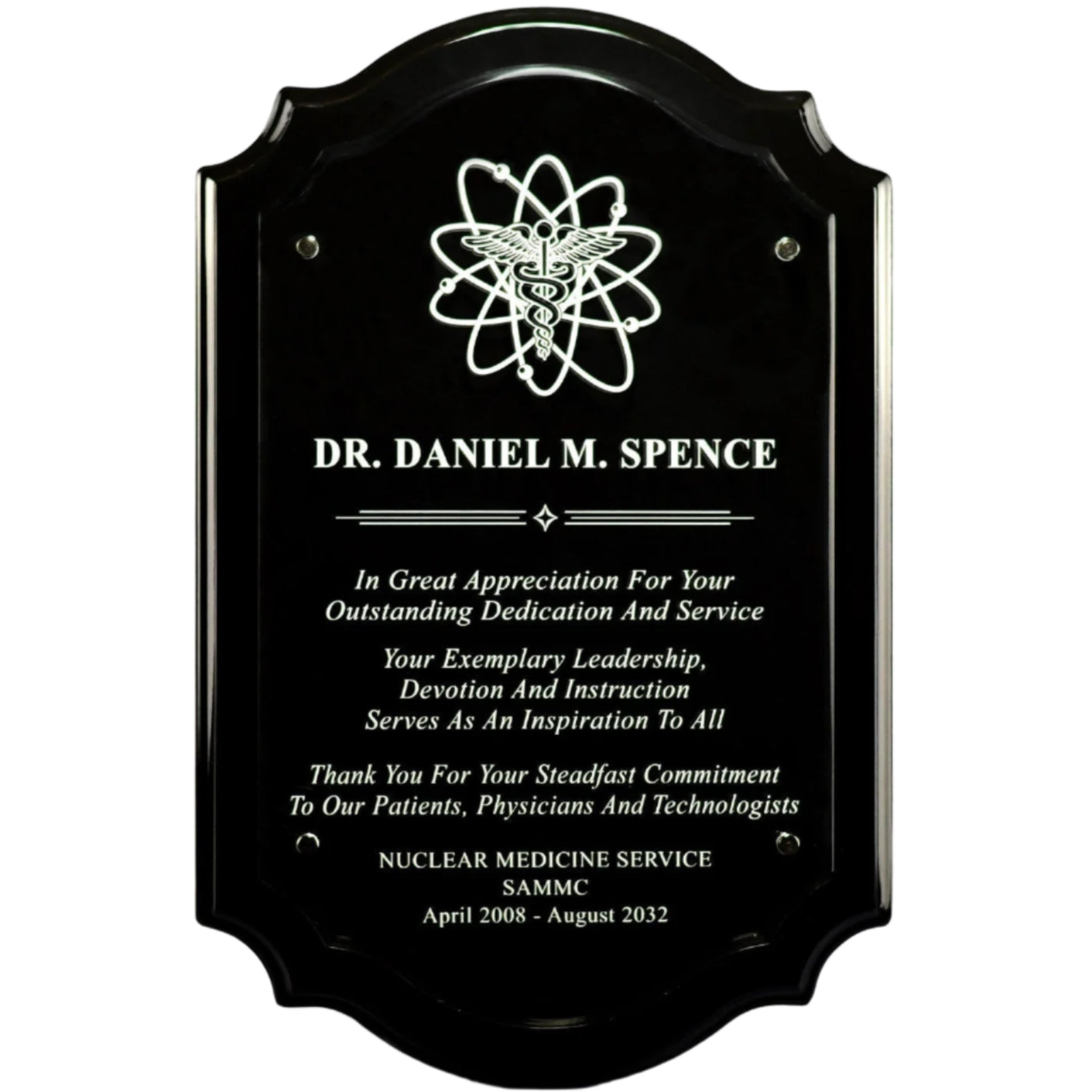 Scalloped Edge Plaque With Floating Acrylic Plate
