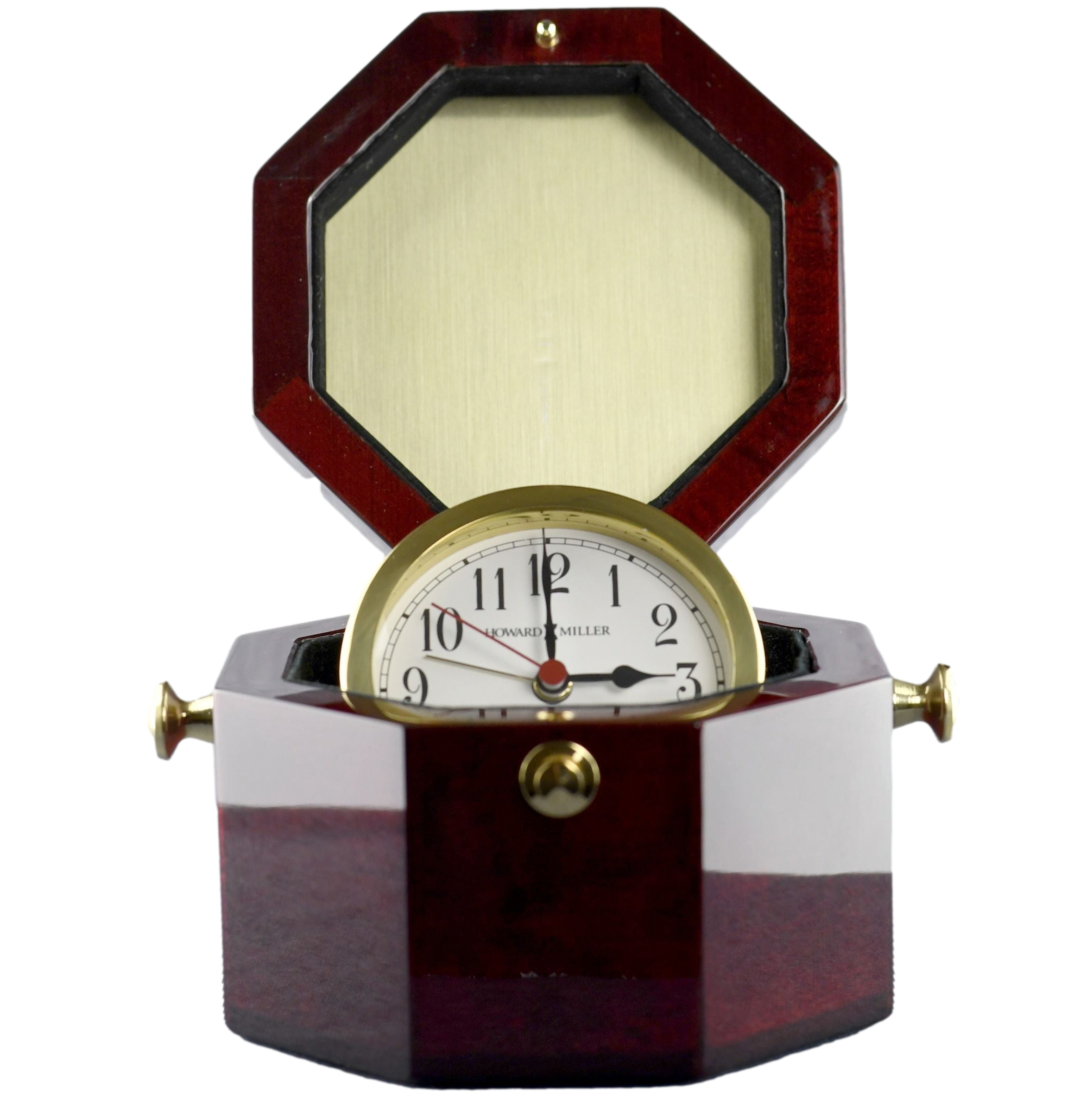Captains Clock Encased In Cherrywood